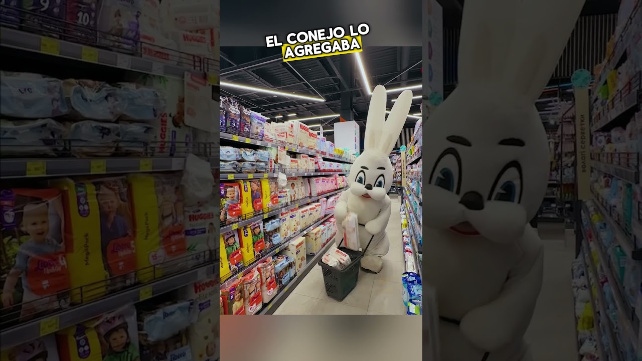 “Empleado de Supermercado Disfrazado de Conejo Regala Sorpresas a una Familia Humilde” #shorts
