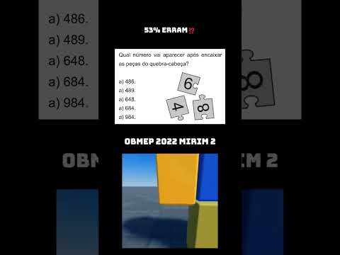 OBMEP 2022 mirim questão 01 nível 2 #obmep #matemática