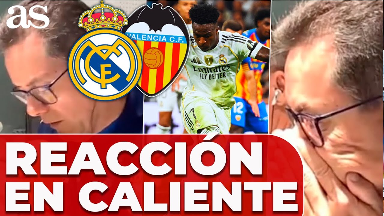 Reacción de Roncero ante el penalti fallado de Vinicius en el Real Madrid vs Valencia