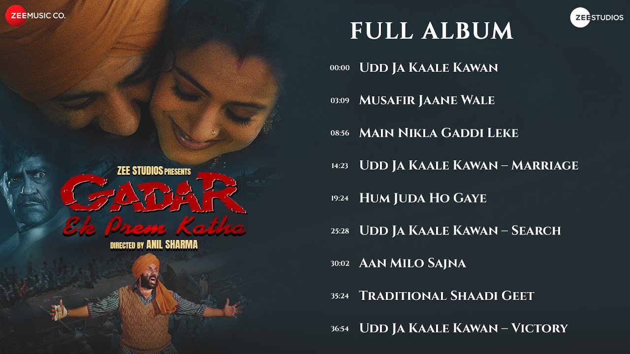 Gadar Ek Prem Katha Full Album 🎶 | Sunny Deol & Ameesha Patel | Uttam Singh & Anand Bakshi