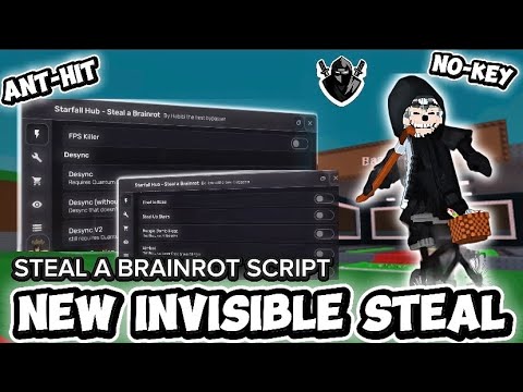 *NEW* 🔥Steal A Brainrot Script *NO KEY* -Instant Steal/Invisible Steal Pastebin Link - Rebirth 16 💫