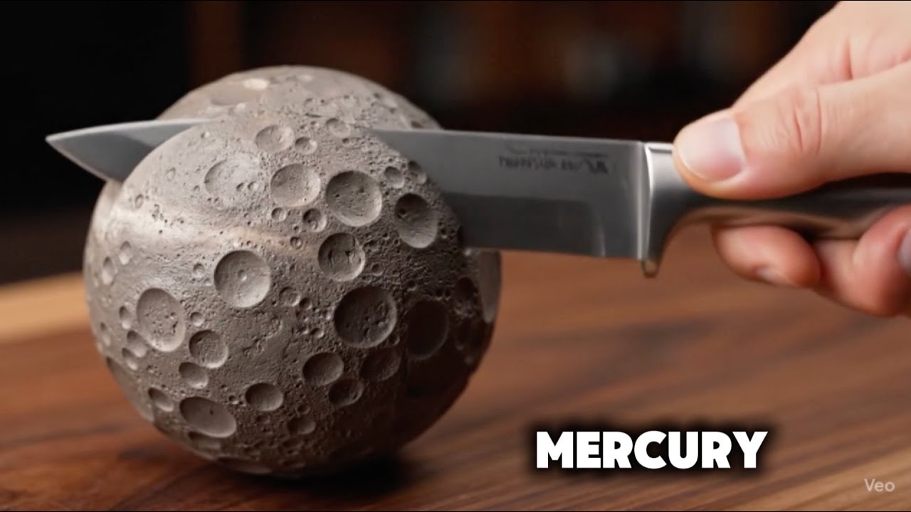 ASMR Knife Slices Through Planets 🌌
