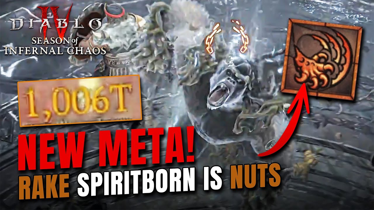 Diablo 4 Season 10 Build: Unleash Quadrillions of Damage with Rake Spiritborn Meta ⚔️