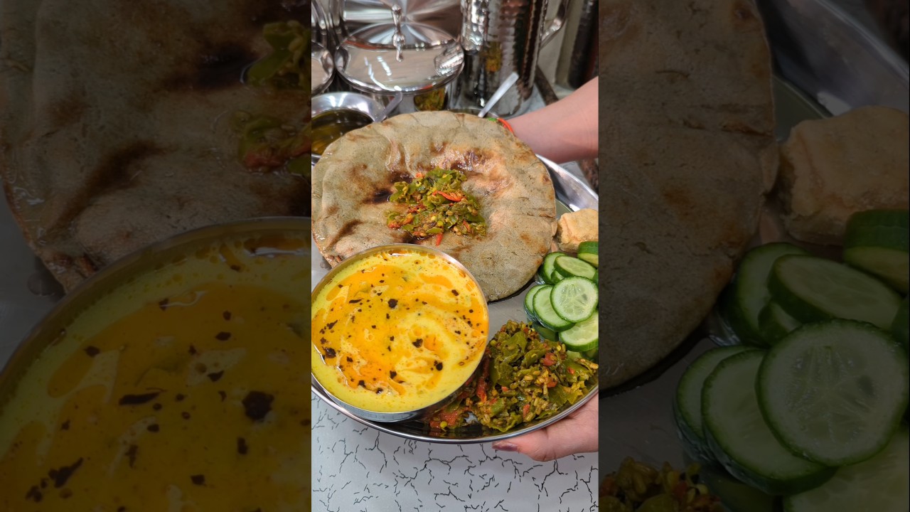 राजस्थानी देसी खाना: मिर्ची का कुट्टा, बाजरे की रोटी & कढ़ी 🌶️