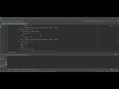 Lesson 69 pygame Image Mouse Move.  Python Programming.