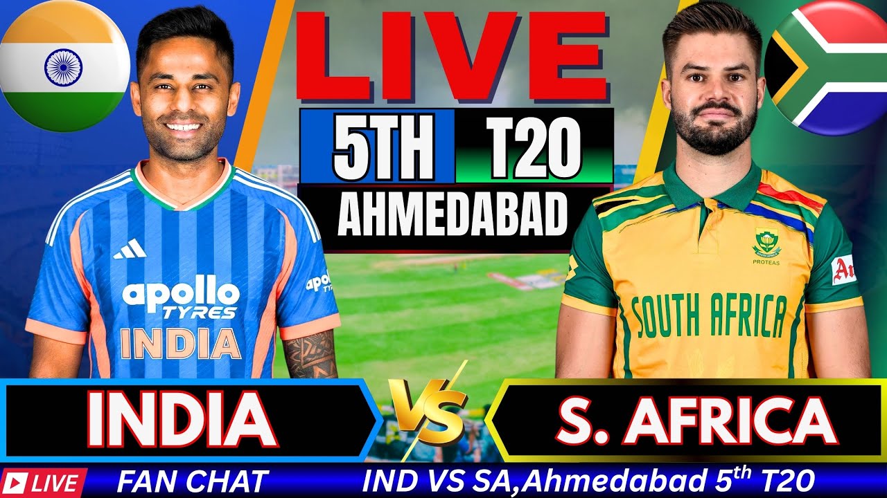 🔴 INDIA VS SOUTH AFRICA 5th T20I LIVE | IND vs SA Live Match Today | Live Cricket Score & Commentary