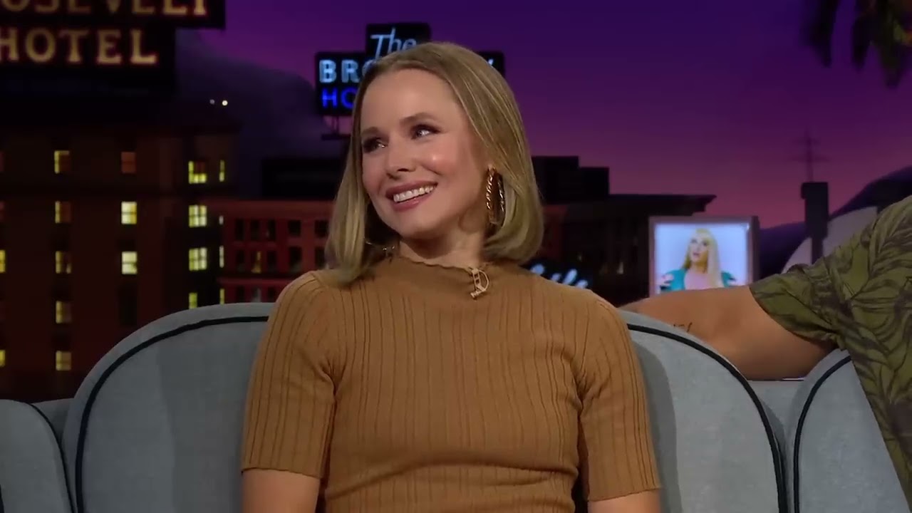 Kristen Bell Gets Flustered Around Jason Momoa on James Corden's Show 🎬