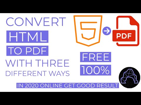 CONVERT HTML TO PDF ONLINE WITH 3 DIFFERENT WAYS | TECH CAVE