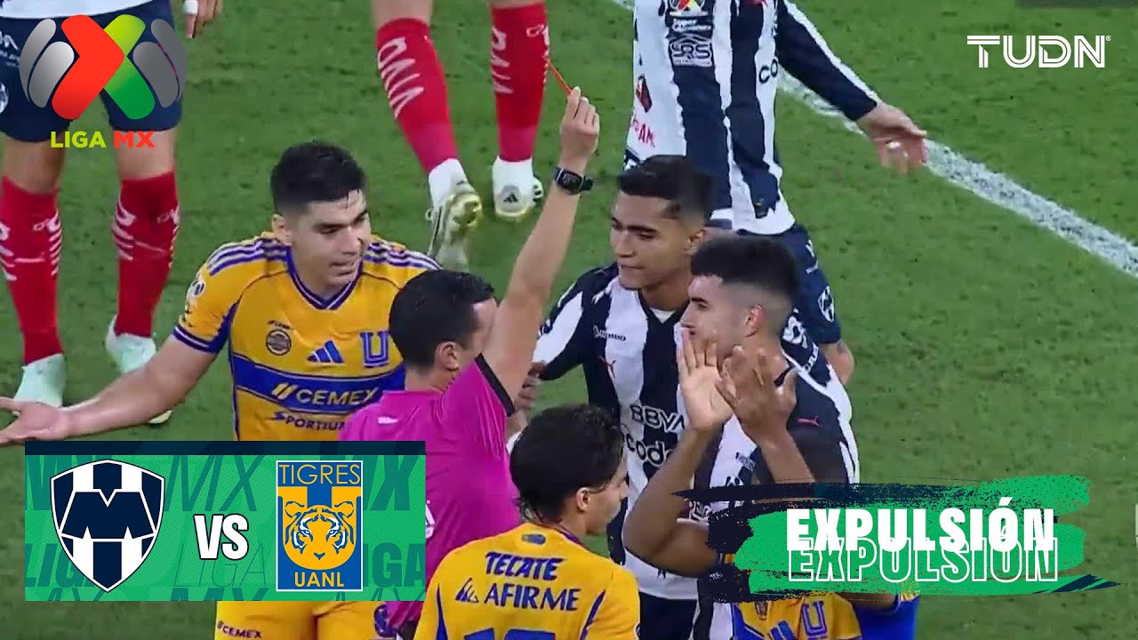 ¡Expulsión directa para 'El Corcho' en Monterrey vs Tigres! | Liga MX Jornada 16