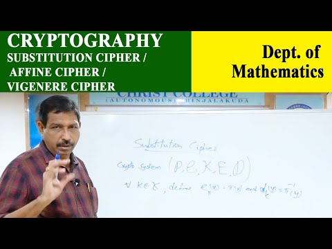 Cryptography | Dept of Mathematics | Christ OpenCourseWare