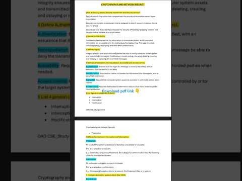 Cryptography & Network Security Important Questions Quick Prep 2025🔥#crypto #shorts#coding#hacking#3