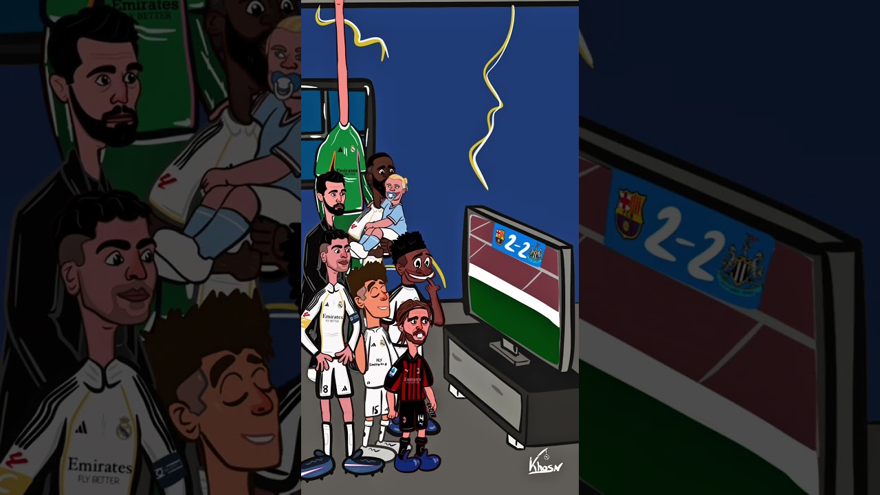 Real Madrid Watches Barca vs Newcastle 😅