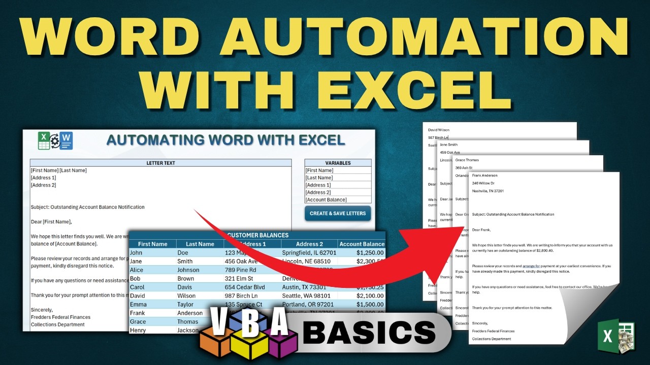VBA for Beginners: Automate Word Docs from Excel