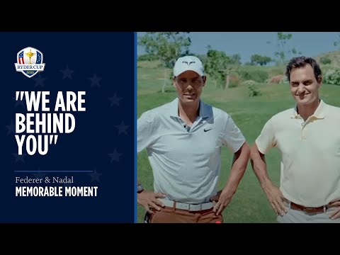 Roger Federer & Rafael Nadal Wish Team Europe Good Luck! | 2025 Ryder Cup