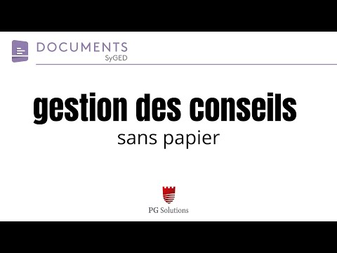 Gestion des conseils sans papier - SyGED