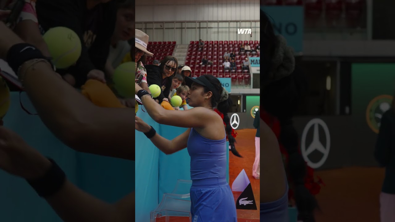 Taking it all in! 🤩 #WTA #AlexEala #MMOpen #Tennis #Madrid
