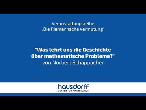 Vortrag "Was lehrt uns die Geschichte über mathematische Probleme?"