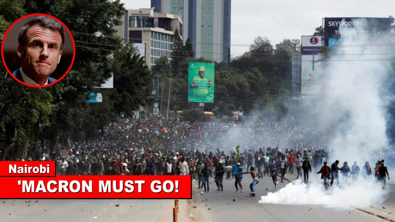 Massive protest in Nairobi as Kenyans demand French President Macron out of Kenya immediately!🔥