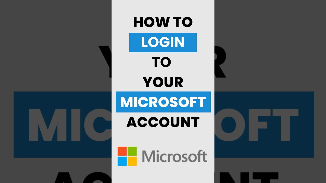 How to Log Into Your Microsoft Account π