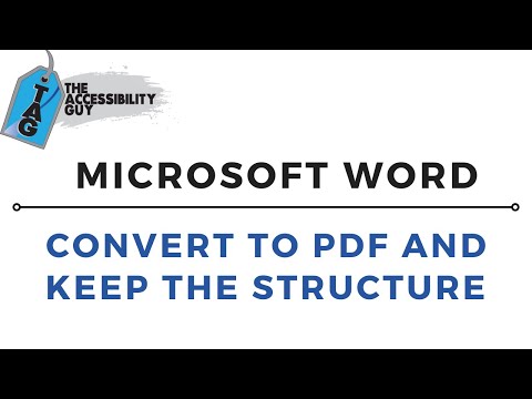 Convert my Word document to PDF and keep the structure