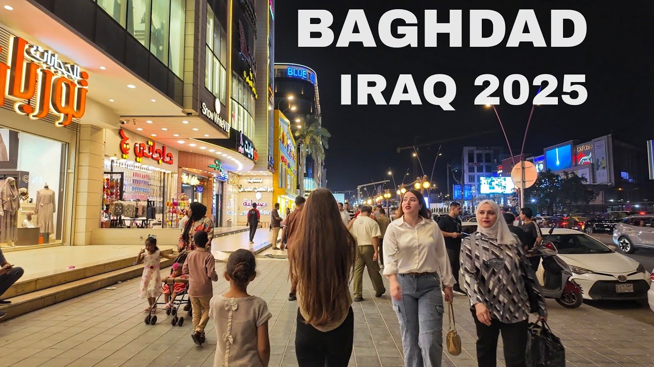 Experience the Vibrant Night Walk on Al-Rowad Street in Baghdad 🌙 | Iraq 2025