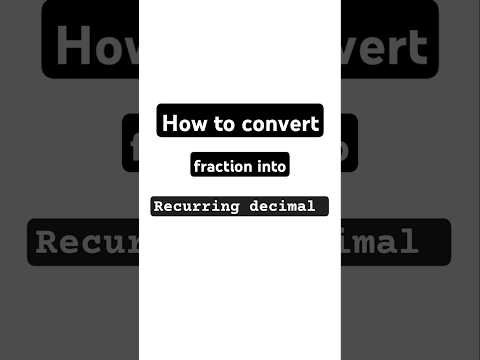 Convert Fractions to Recurring Decimals. #recurringdecimal @SHSIRCLASSES