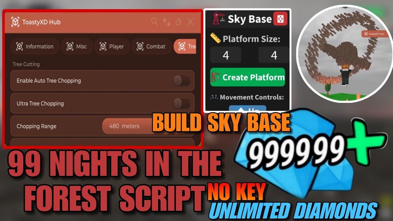 [NEW UPDATE🌋] Ultimate 99 Nights in the Forest Script | Unlimited Diamonds & More | ToastyXD Hub (No Key)