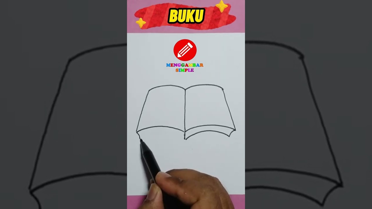 Menggambar Buku Yang Mudah #Shorts