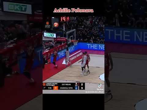 achille Polonara'dan muhteşem blok. Anadolu Efes Milano maci