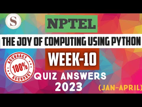 Python Computing Joy | NPTEL Week 10 Quiz Answers 2023