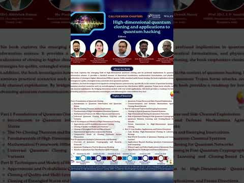 🚀 Call for Book Chapters | High-Dimensional Quantum Cloning & Quantum Hacking | Wiley #shorts