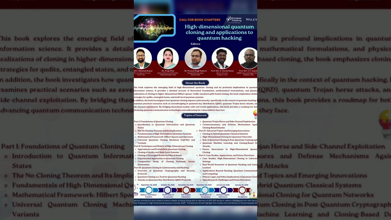 Call for Book Chapters: Explore High-Dimensional Quantum Cloning & Hacking 🔬