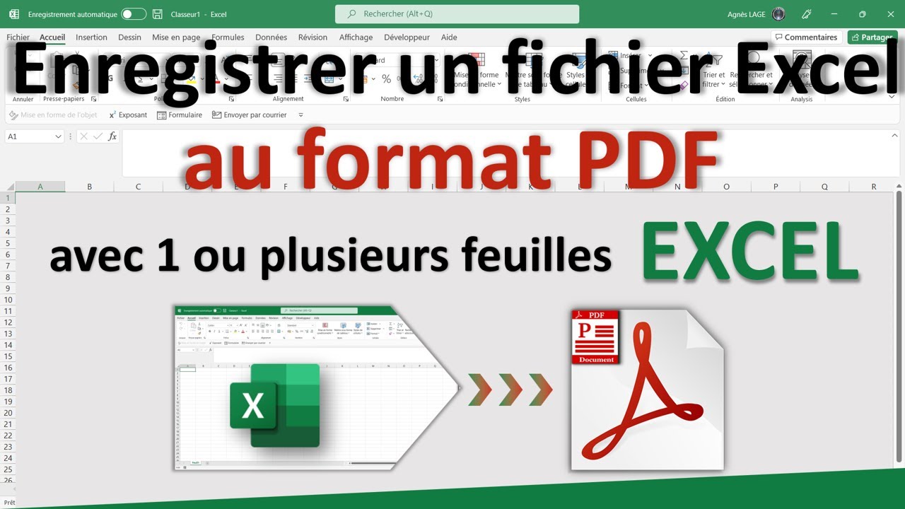 Convertir un fichier Excel au format PDF avec une ou plusieurs feuilles de calcul