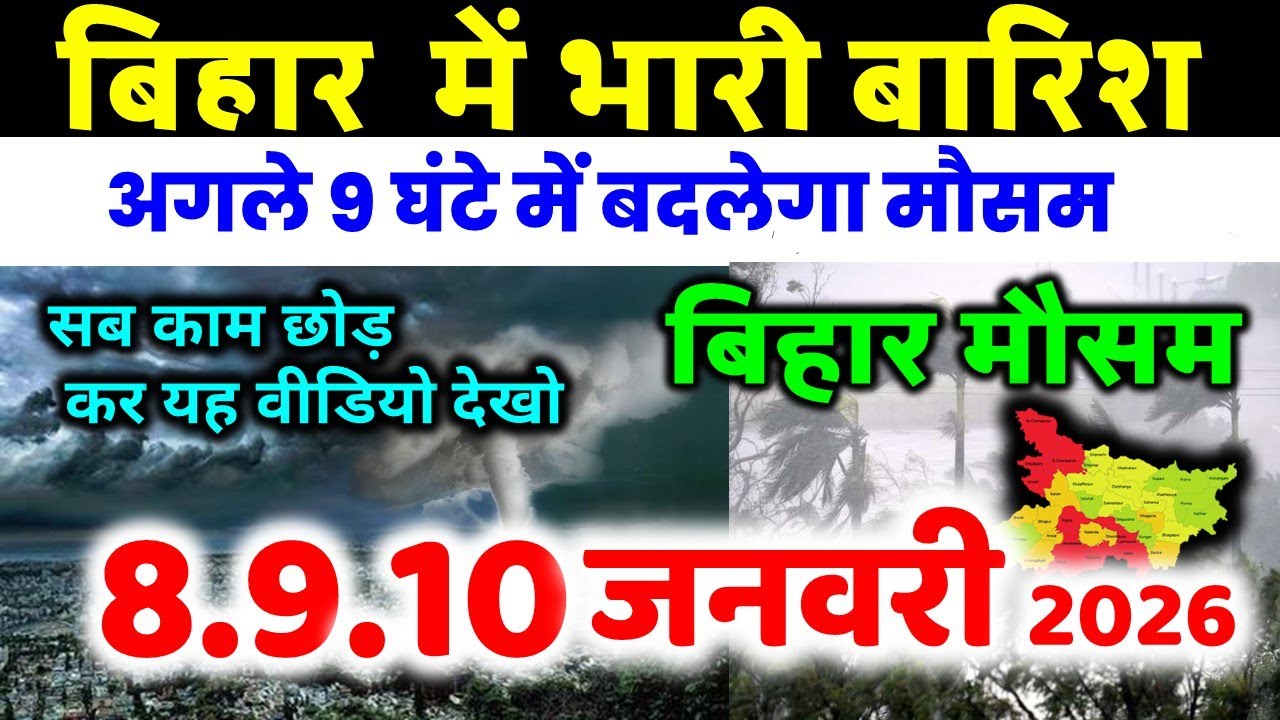 बिहार का आज का मौसम - 8 जनवरी 2026 ☀️