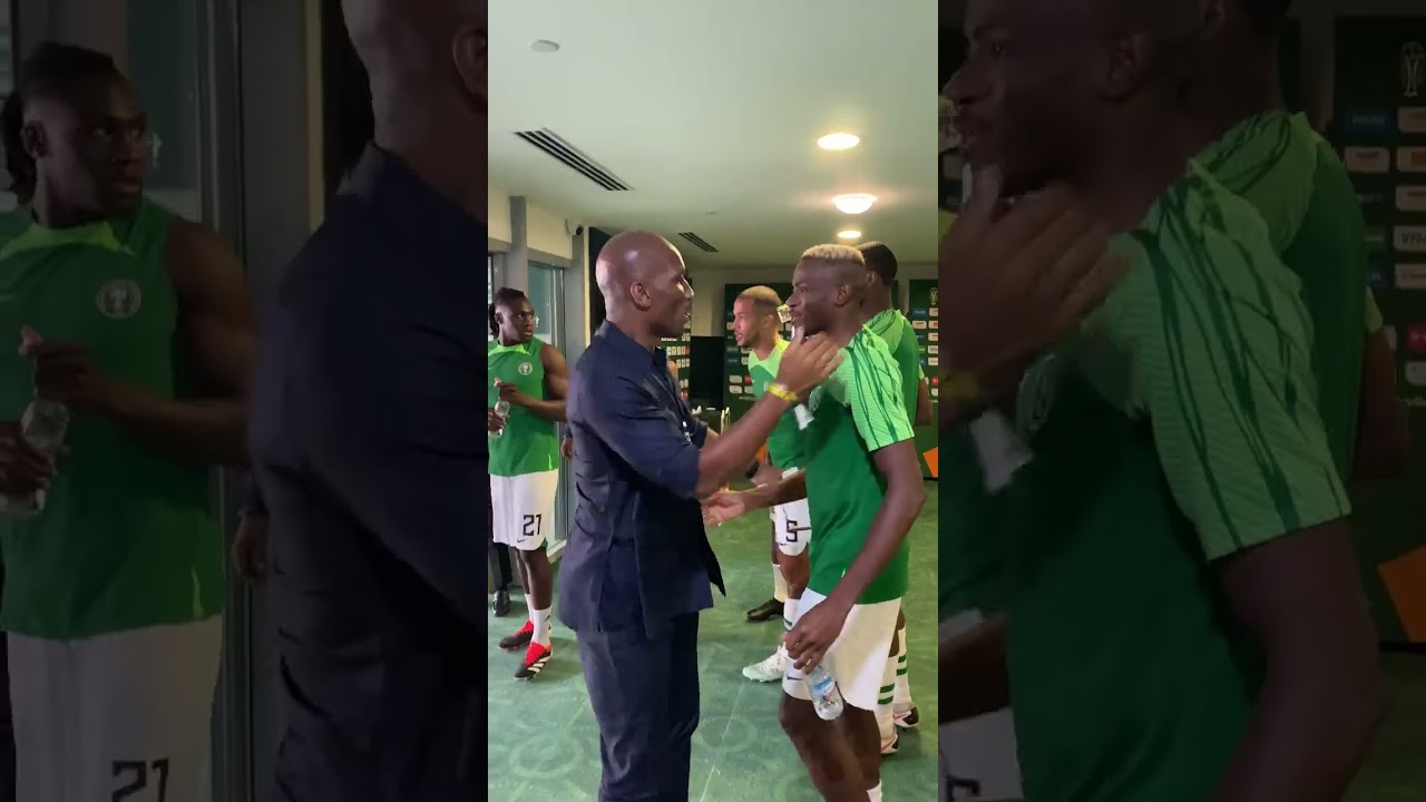 Didier Drogba Meets Victor Osimhen and the Super Eagles 🦅