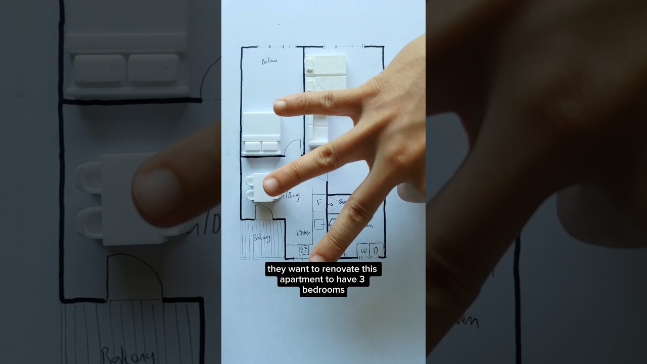 Convert 1-Bedroom Apt into 3 Bedrooms 🏠