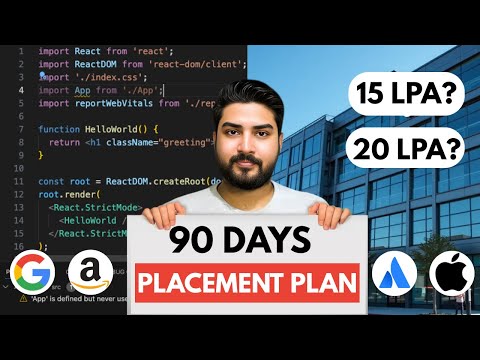 90 Days Placement Preparation Plan for College Students & Freshers 🔥 Crack Any Company
