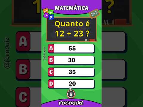 Matemática! Teste suas Habilidades #Matemática #quiz #matematica