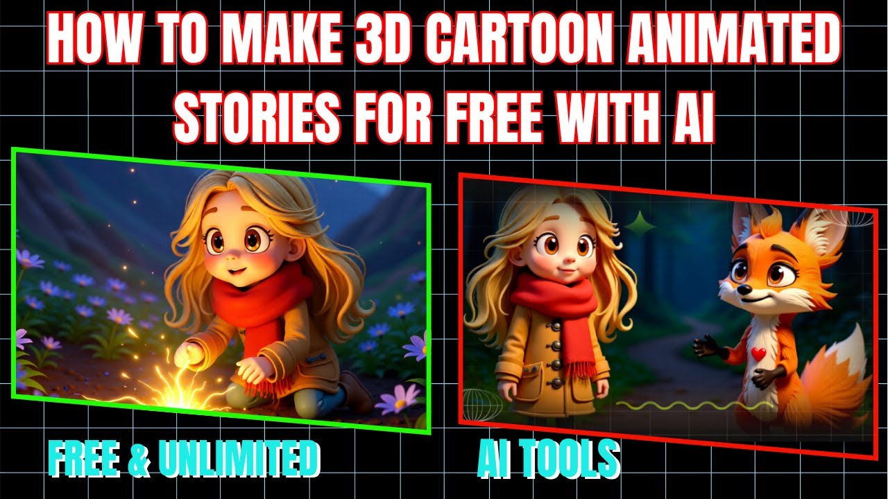 Create Stunning 3D Cartoon Animated Stories for Free Using AI 🎬