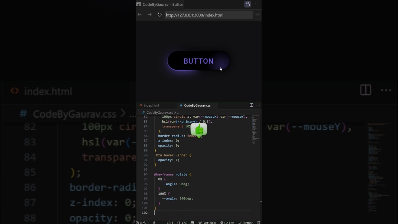 Animated Hover Button with HTML & CSS 🖱️