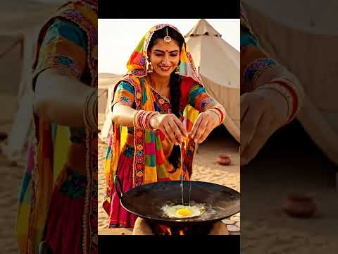 "Desert Breakfast Vibes 2025 | Puri, Omlet & Gulab Jamun Live Cooking" #desert 🌵 #omletarcade #food