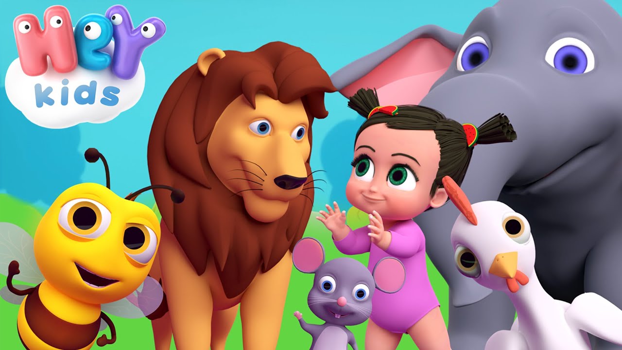 Diversão com Sons de Animais para Crianças 🐾 | Música Infantil com Animação 3D