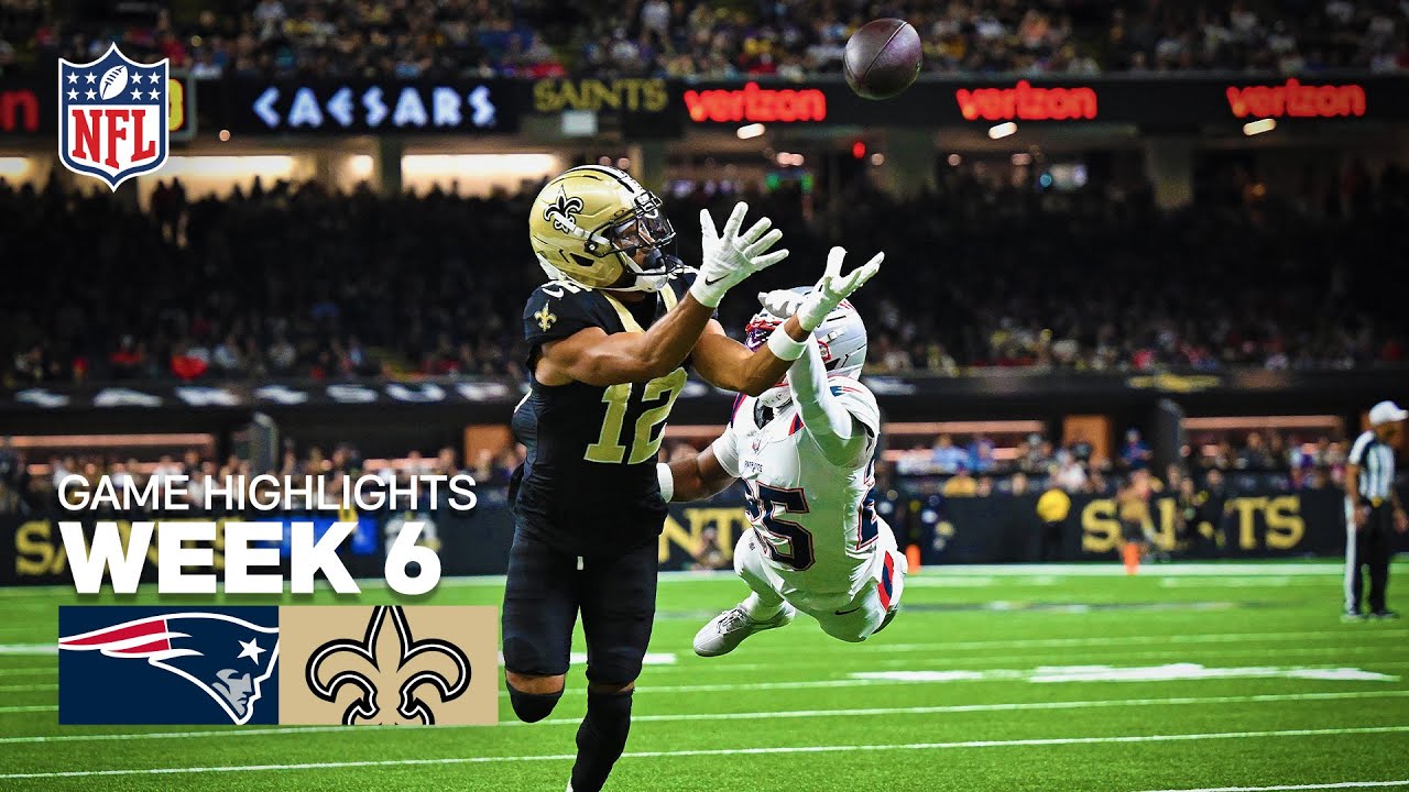 Patriots vs Saints Week 6 Highlights 🏈