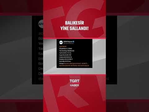 Balıkesir Sındırgı'da 4.3 Büyüklüğünde Deprem! #shorts