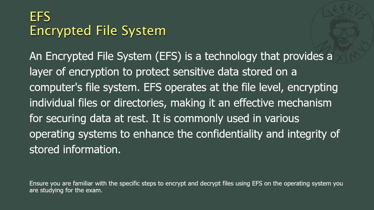 EFS - Encrypted File System Overview
