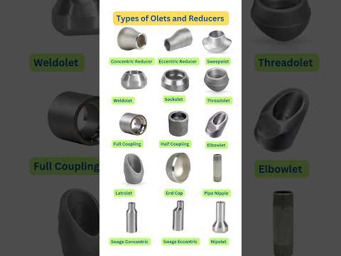 Types of Reducers | Olets | Pipe Fittings| Weldolet |Sockolet |Latrolet #shorts #pipefitterinterview