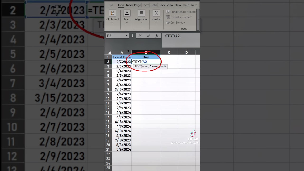 Quick Excel Tip: Find the Day of the Week from a Date 📅