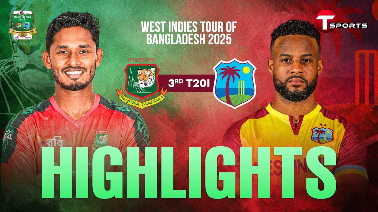 Bangladesh vs West Indies 3rd T20I Highlights | Exciting Match Recap 🇧🇩🏏