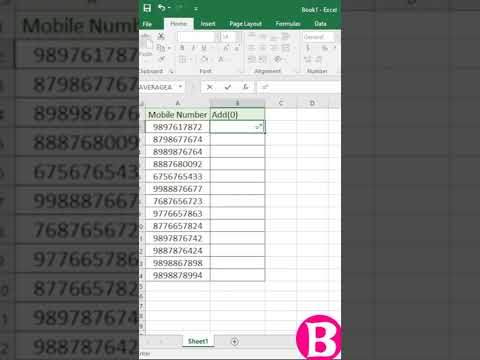 Add One Zero In Front Of A Number In Excel | Brain Up