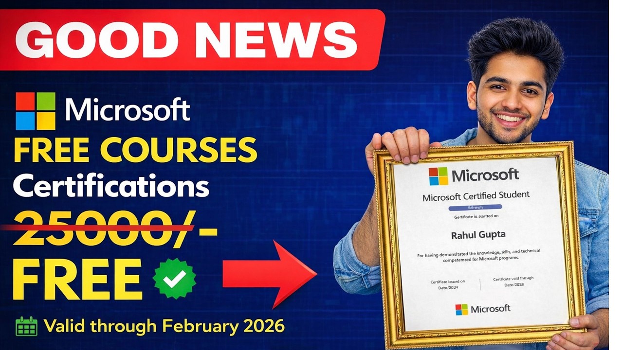 Free Microsoft Certification 2026 โ Limited Offer๐ฅ